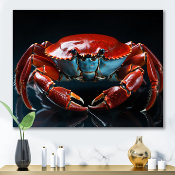 Crab Portrait - Crab Canvas Wall Art